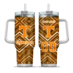personalized tennessee volunteers bold diamonds orange curved tumbler best selling.webp