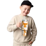 personalized tennessee volunteers camo mashup orange white curved tumbler best selling.webp