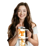 personalized tennessee volunteers camo mashup orange white curved tumbler best selling.webp