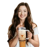 personalized texas longhorns hex texture orange curved tumbler best selling.webp