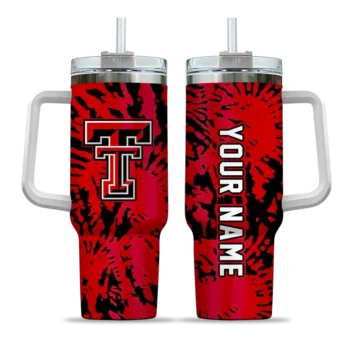 personalized texas tech red raiders burst swirl red curved tumbler best selling.webp
