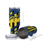 personalized toledo rockets claw cut blue black curved tumbler best selling.webp