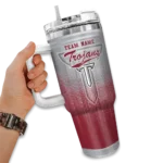 personalized troy trojans gradient dots red curved tumbler best selling.webp