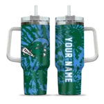 personalized tulane green wave burst swirl green curved tumbler best selling.webp