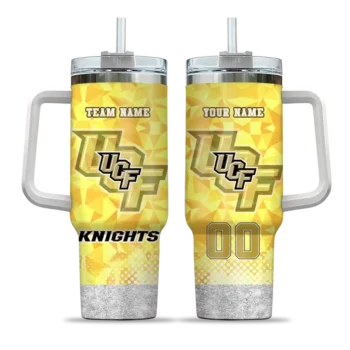 personalized ucf knights geometric prism gold curved tumbler best selling.webp