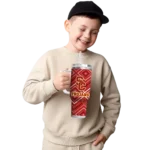 personalized usc trojans bold diamonds red curved tumbler best selling.webp