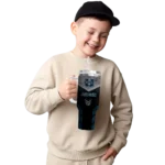 personalized utah state aggies arrow armor navy black curved tumbler best selling.webp