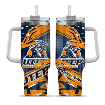 personalized utep miners abstract paths blue curved tumbler best selling.webp