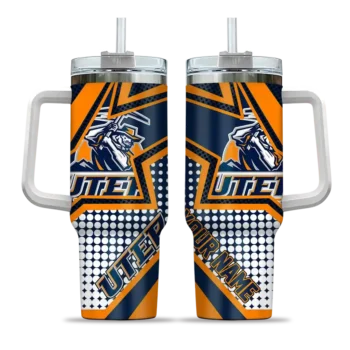 personalized utep miners arrow burst blue curved tumbler best selling.webp