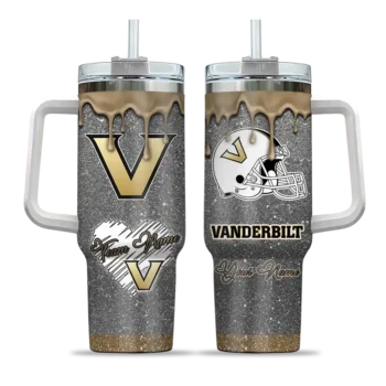 personalized vanderbilt commodores heart helmet motif black curved tumbler best selling.webp
