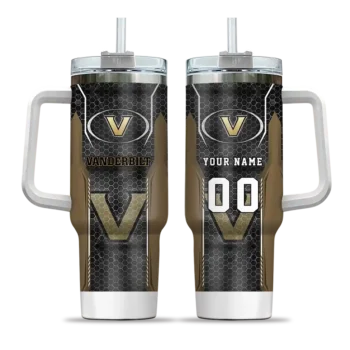 personalized vanderbilt commodores hexagon armor black curved tumbler best selling.webp