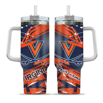 personalized virginia cavaliers abstract paths blue curved tumbler best selling.webp
