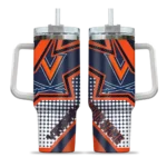 personalized virginia cavaliers arrow burst blue curved tumbler best selling.webp