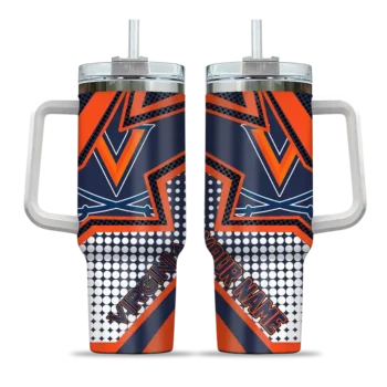 personalized virginia cavaliers arrow burst blue curved tumbler best selling.webp