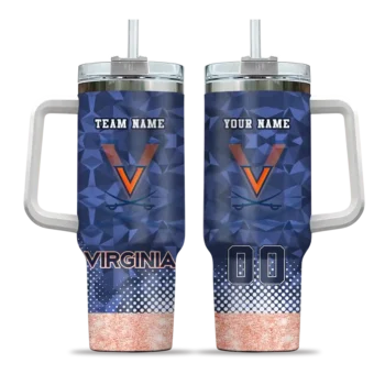 personalized virginia cavaliers geometric prism blue curved tumbler best selling.webp