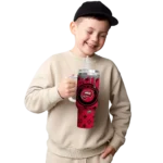 personalized western kentucky hilltoppers bullseye drips red curved tumbler best selling.webp